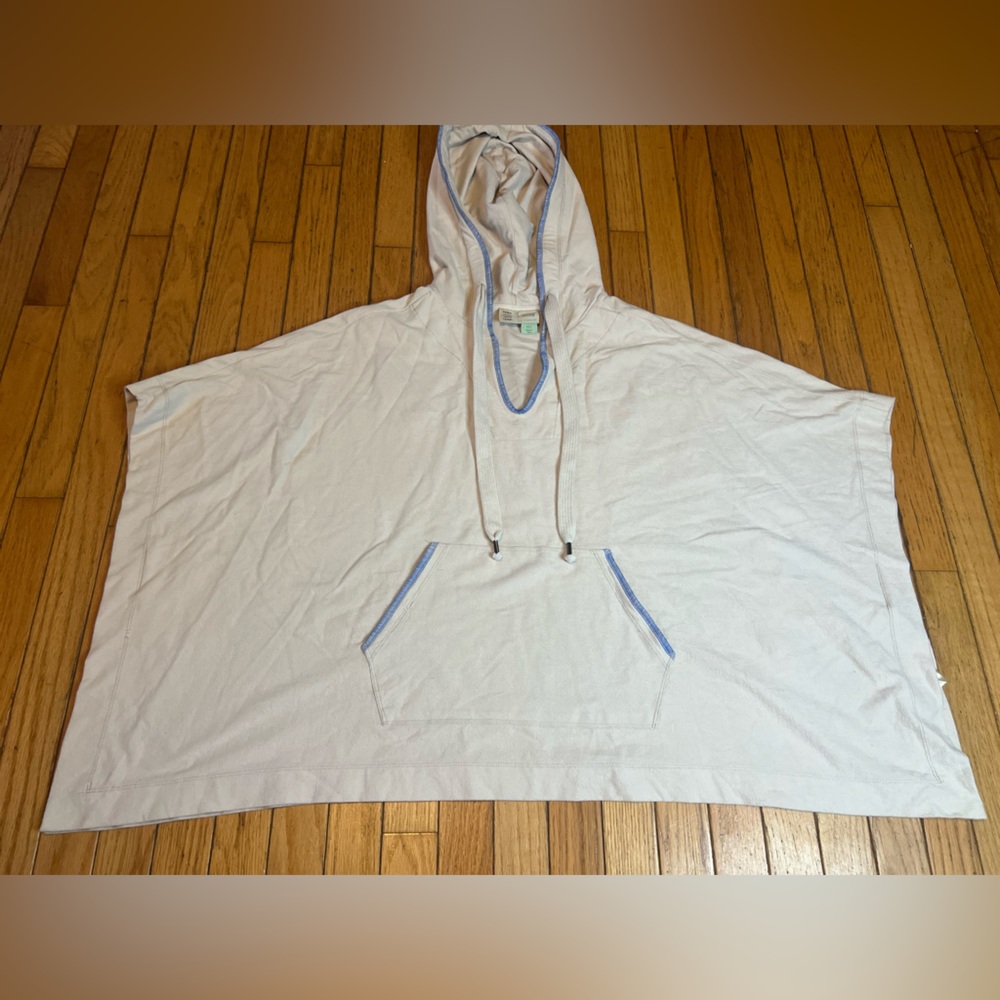 Anthropologie Saturday Sunday Poncho Sm/Lg Hoodie Heavyweight Cozy Oversize Boxy - Picture 1 of 7